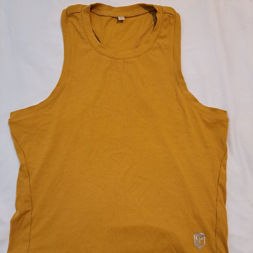Born Primitive Everyday Crop Tank Gold L